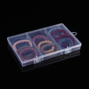 Boîte de rangement rectangulaire transparente à 3 compartiments avec couvercle rabattable pour cartes de visite et petits objets, organisateur de bureau - Product Image 4