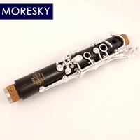 MORESKY Ebony Wood/Grenadilla Professional Clarinet Bb/sib Silver Plated 19 Keys Klarnet Brilliant
