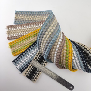 5cm rộng dày 3mm Màu ngọc trai hạt màu dải thời trang vành đai Polyester jacquard vải - Product Image 2