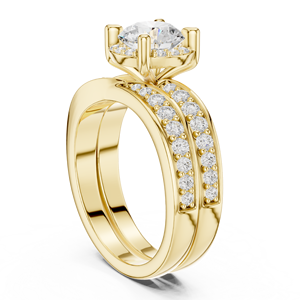 Anillo de Compromiso Solitario con Diamante de Laboratorio de Súper Calidad, Estilo Moderno, Hecho a Mano para Mujer - Product Image 1