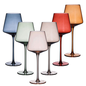 Verre à vin moderne nordique en cristal sans plomb, couleurs assorties, verre à boire angulaire de couleur unie pour <span class=keywords><strong>la</strong></span> maison et le bar - Product Image 3