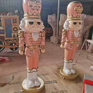 Sculpture géante extérieure en fibre de verre imperméable pour Noël : Père Noël, <span class=keywords><strong>Casse</strong></span>-<span class=keywords><strong>Noisette</strong></span>, Jouet, Canne à sucre, Traîneau, Renne - Product Image 3