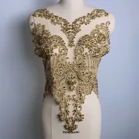 1 pièce, collier africain en strass fait main à coudre, appliques à coudre pour fête, bricolage ou vêtements