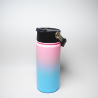 Bouteille isotherme en acier inoxydable de 450 ml, anti-fuite, sans BPA, avec couvercle à clapet breveté et poignée amovible, personnalisable, vente en gros