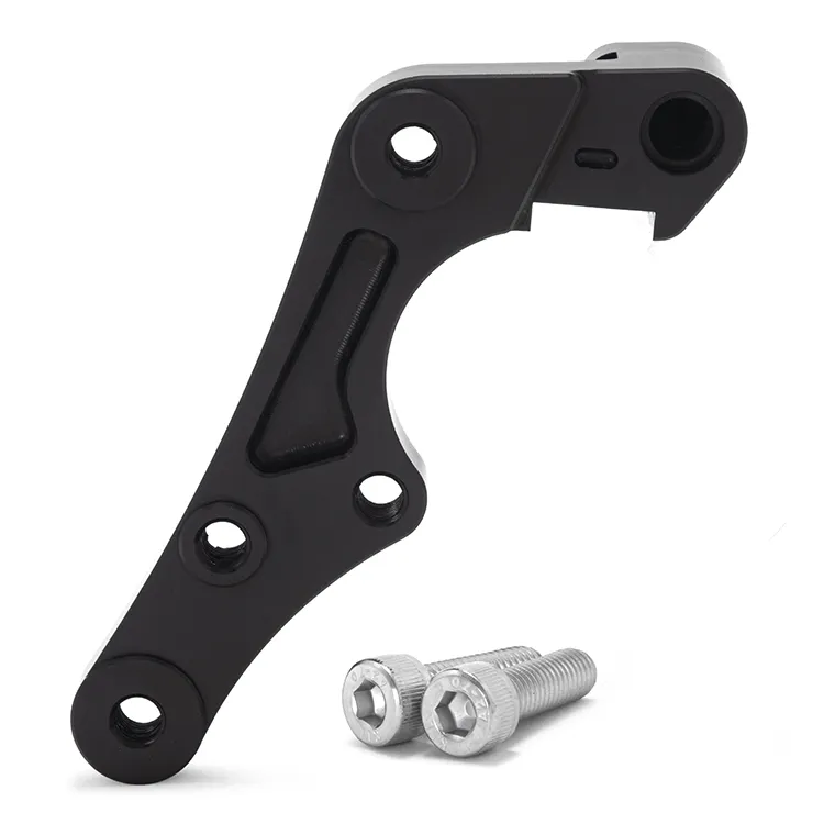 Dirt Bike braket kaliper cakram rem aluminium, braket kaliper cakram rem aluminium hitam untuk Husaberg All MX model 2000-2008 dengan Brembo 2-piston Caliper