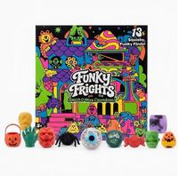 Jouets anti-stress TPR moelleux et effrayants, boîte mystère de compte à rebours, Funky Frights, calendrier de l'avent d'Halloween de 13 jours pour enfants