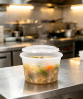 Contenants alimentaires Espak avec logo client, sans BPA, en PP de qualité alimentaire, 32 oz, compatibles micro-ondes, lave-vaisselle et congélateur, avec couvercles