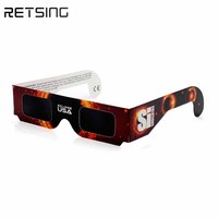 Lunettes d'éclipse solaire en papier festives pour votre prochain événement en plein air, certifiées CE et ISO 12312-2
