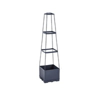 Jardinière auto-arrosante en PP avec treillis pour plantes grimpantes, pour fleurs d'intérieur et d'extérieur, plantes vertes, légumes de balcon et de toit