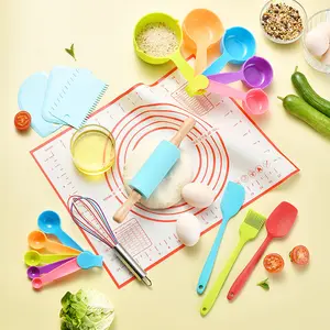 2024 Food Grade Safe Cookware Utensils Accessories Kids Baby Baking Cake Kit Tools Kits Real Cooking Set For Kids