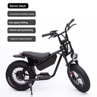 Sepeda Listrik Retro Ban Lebar 20 inci untuk Jalan Raya, Salju, Off-Road, Pantai, dengan Baterai Lithium 48V, Model S16pro/S6pro, Motor Hub Belakang Elektronik