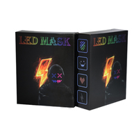 Nouvelle édition 2025 – Masque LED rechargeable pour fête d'Halloween, motif dessin animé, thème effrayant et sinistre, détection de mouvements pour changement de visage