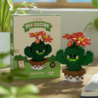Nouveau couvre-poussière en forme de fleur pour plantes en pot, fleur d'hibiscus, jouets d'assemblage pour enfants, vente en gros transfrontalière pour la Saint-Valentin