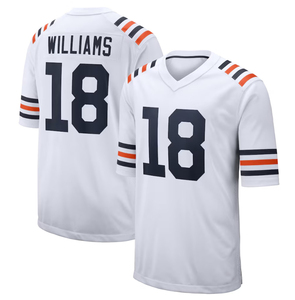 Maillot de football brodé en promotion # Maillot de football américain pour homme Caleb Williams n°18 Chicago - Product Image 4