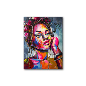 Cuadros Decorativos <span class=keywords><strong>de</strong></span> <span class=keywords><strong>Mujeres</strong></span> Africanas Coloridas, <span class=keywords><strong>Pintura</strong></span> Hecha a Mano sobre Lienzo, Arte <span class=keywords><strong>para</strong></span> Colgar en la Pared, Decoración <span class=keywords><strong>para</strong></span> Sala <span class=keywords><strong>de</strong></span> Estar - Product Image 5