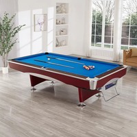 Table de billard américaine de luxe de 9 pieds avec plateau en ardoise et retour automatique des billes pour clubs, bars et salles de loisirs