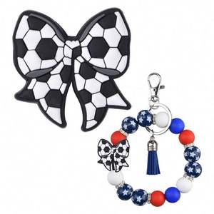 <strong>Wholesale</strong> Sport Bowknot <strong>Silicone</strong> Focal <strong>Beads</strong> for Pen Making Basketball Bowknot <strong>Silicone</strong> Focal <strong>Beads</strong> for Pens Accessories - Product Image 5