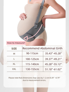 Ceinture de soutien abdominale réglable <span class=keywords><strong>pour</strong></span> la grossesse avec bretelles, respirante, <span class=keywords><strong>pour</strong></span> <span class=keywords><strong>le</strong></span> soutien du <span class=keywords><strong>dos</strong></span> et de l'abdomen pendant la grossesse - Product Image 6