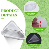 Triangle En Plastique À Charnière À Emporter Conteneurs Boîte De Nourriture À Clapet En Plastique Pour Dessert Gâteaux Biscuits Salades Pâtes Sandwiches