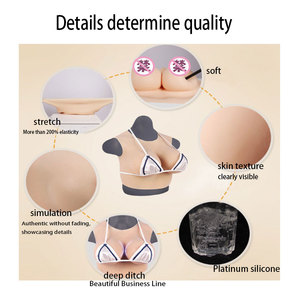 Prótesis de Seno de Silicona Fácil de Usar, Cuello Redondo, Deslizable, para Crossdresser, MTF, CD, Disfraz Rápido, Realista - Product Image 5