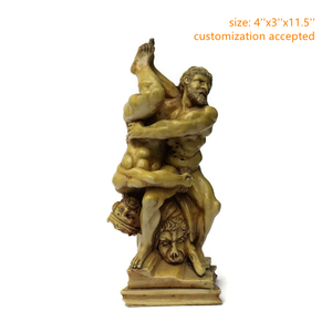Escultura de Resina Vintage de Hércules Luchando con Diomedes, 11.5 Pulgadas de Alto - Product Image 6