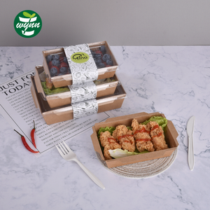 Cuencos de Papel Kraft para <span class=keywords><strong>restaurante</strong></span>, tazas, comida rápida, sopa, ensalada, caja de almuerzo de papel, ventana de embalaje - Product Image 3