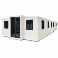 Maison conteneur préfabriquée en acier style artisanal 20 pieds, maisonnette mobile modulaire avec salle de bain et cuisine, prête à être expédiée, style ferme