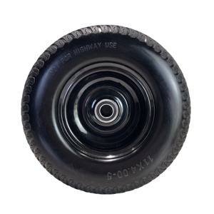 11 pouces 11x4.00-5 roulettes robustes PU tige rigide nouvelles roues de brouette en caoutchouc thermoplastique polypropylène <span class=keywords><strong>4.00</strong></span> diamètre - Product Image 3