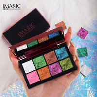 Palette de fards à paupières IMAGIC en gros, 8 couleurs duochrome, effet multichrome, soyeux, lisse, anti-plis, pigment vibrant, longue tenue
