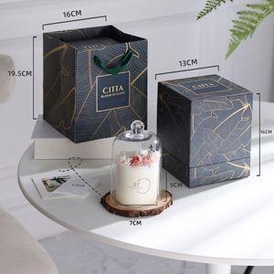 CITTA Duftkerze in Zylinderform Keramikgefäß mit Getrockneten Blumen Aromatherapie Blumenduft Elegante Heimdekoration - Product Image 3