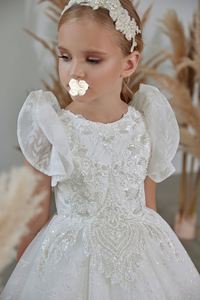 Lunghezza del pavimento abito <span class=keywords><strong>da</strong></span> ballo <span class=keywords><strong>per</strong></span> feste <span class=keywords><strong>per</strong></span> adolescenti Boutique <span class=keywords><strong>abiti</strong></span> <span class=keywords><strong>da</strong></span> <span class=keywords><strong>damigella</strong></span> d'onore Junior abito in Tulle <span class=keywords><strong>per</strong></span> ragazze di fiori di spettacolo di lusso <span class=keywords><strong>per</strong></span> il matrimonio - Product Image 2