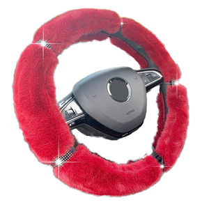 Mayorista <span class=keywords><strong>Mujer</strong></span> Niña Invierno Cálido diamante Felpa Accesorios para el coche Cubiertas para el <span class=keywords><strong>volante</strong></span> - Product Image 1