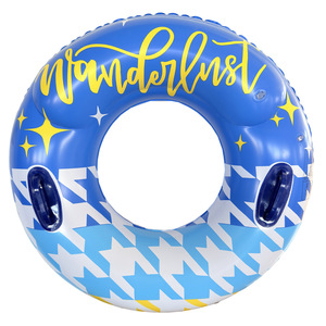 Wanderlust <b>Inflatable</b> Swim Ring 90cm Blue Star Pattern With Handles <b>Pool</b> <b>Float</b> Adult Unisex - Product Image 5