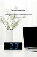 Réveil numérique populaire Huayang GH9005 avec affichage LED couleur, température, grands chiffres et date – Idéal pour la table de chevet