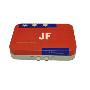 Bán Hàng Trực Tiếp Kim Loại Cầm Tay UV In Hộp Sắt Trẻ Em Của Hộp Khóa Với Anti-Lật Bìa Vuông Thiết Kế Cho Lưu Trữ Thuốc - Product Image 1