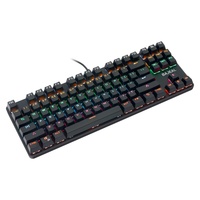 Clavier mécanique de jeu Bajeal filaire USB 2.0, 87 touches, étanche, RGB, anti-ghosting, pour ordinateur portable, hot-swap, plug-and-play, inclinaison réglable
