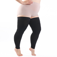 Bas de contention pour varices sans pieds, manchon de compression graduée pour les jambes, bas de contention en nylon pour cuisses, compression 20-30 mmHg