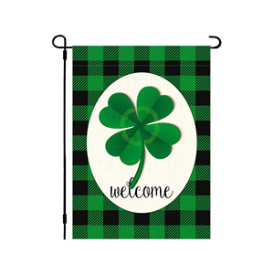 Großhandel <span class=keywords><strong>2026</strong></span> Neuer Stil 12x18 Zoll Lagerbestand 30x45cm Doppelseitige Sublimations-<span class=keywords><strong>St</strong></span>. Patrick's Day Gartenflagge - Product Image 5