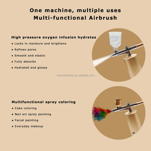 Machine à airbrush pour maquillage avec pistolet pulvérisateur rechargeable par USB, kit de beauté pour le visage, kit pour les ongles, pour les tatouages, la coloration des gâteaux, la peinture de modèles, le spa à domicile - Product Image 5