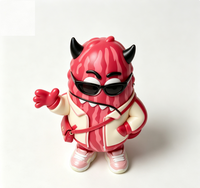 Figurine de collection personnalisée en PVC et ABS, motif melon rouge rayé, monstre démoniaque cool, fabriquée en Chine, OEM sur mesure pour la vente en gros aux marques