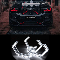 Le plus récent lumière blanche le clignotant est jaune double couleur Concept M4 Style voiture emblématique E90 F30 X3 F25 Z4 M3 LED Angel Eyes aura
