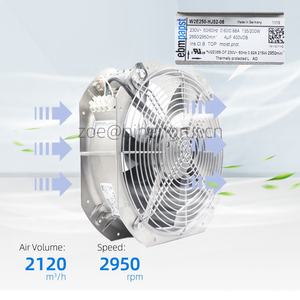 Ventilateur axial de refroidissement pour armoire Rittal, entièrement métallique, haute température, ebmpapst W2E250-HJ52-06 28080 280X280X80mm 230V AC, puissance éolienne - Product Image 3