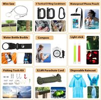Cadeaux pour hommes, accessoires de plein air, sac de survie de luxe avec tente d'urgence, couverture, trousse de premiers soins, kit de survie en plein air