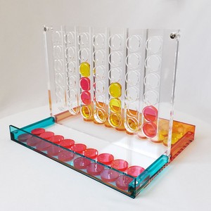 Enfants clair coloré tic tac toe acrylique Connect <span class=keywords><strong>4</strong></span> quatre dans une rangée jeu ensemble acrylique Lucite Connect <span class=keywords><strong>4</strong></span> jeu de société pour les enfants - Product Image 4