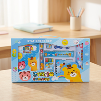 Boîte cadeau en carton personnalisée pour fournitures scolaires pour enfants, ensemble de fournitures scolaires pour la rentrée scolaire, boîte en papier imprimée