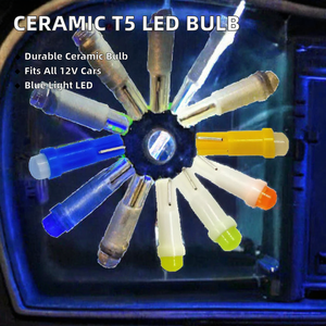Bombilla LED Azul T5 12V de Cerámica para Automóviles, 1SMD 3D COB, Lámpara Indicadora para Instrumentos y Maquillaje, Nueva - Product Image 2