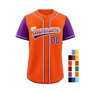 ชุดซอฟต์บอลโพลีเอสเตอร์พิมพ์ลายราคาถูก เสื้อเบสบอลสีชมพูเปล่า เสื้อยืดเบสบอลผู้ชาย - Product Image 5