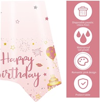 Easy Clean Einweg Party Tischdecke Rechteckige Kunststoff bedruckte Tischdecken für Mädchen Geburtstag Baby Shower