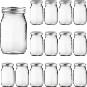 <strong>Wide</strong> <strong>Mouth</strong> Glass <strong>Mason</strong> <strong>Jar</strong> With Metal Lid 20ml Clear Plastic Canning Jam Mayo <strong>Jar</strong> for Packaging <strong>4</strong> <strong>oz</strong> 300ml Capacities Available - Product Image 6