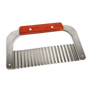 Cortador de patatas fritas de acero inoxidable, cortador de masa ondulado de frutas y verduras, cortador de patatas - Product Image 2